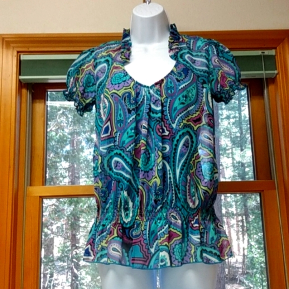 Candies multi colored paisley top